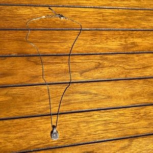 Beautiful 925 sterling silver necklace and pendant with cubic zirconia stones